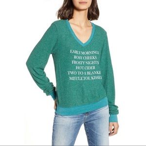 Wildfox NWT Mistletoe Kisses Pullover Sweater
